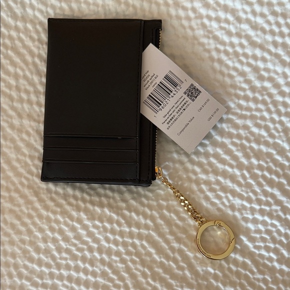 Kate Spade Black Quilted Pouch with Gold Chain - Picture 4 of 5